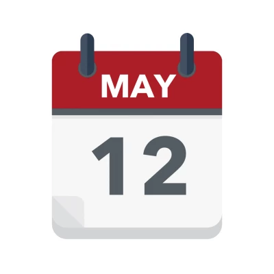 Calendar icon showing 12th May