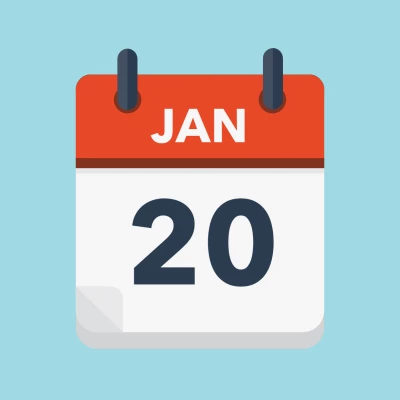 Calendar icon showing 20th January