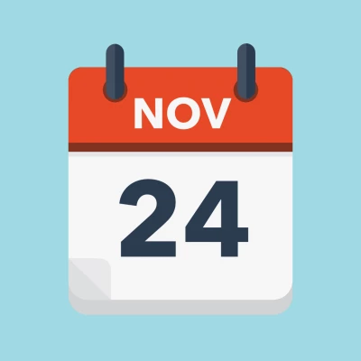 Calendar icon showing 24th November